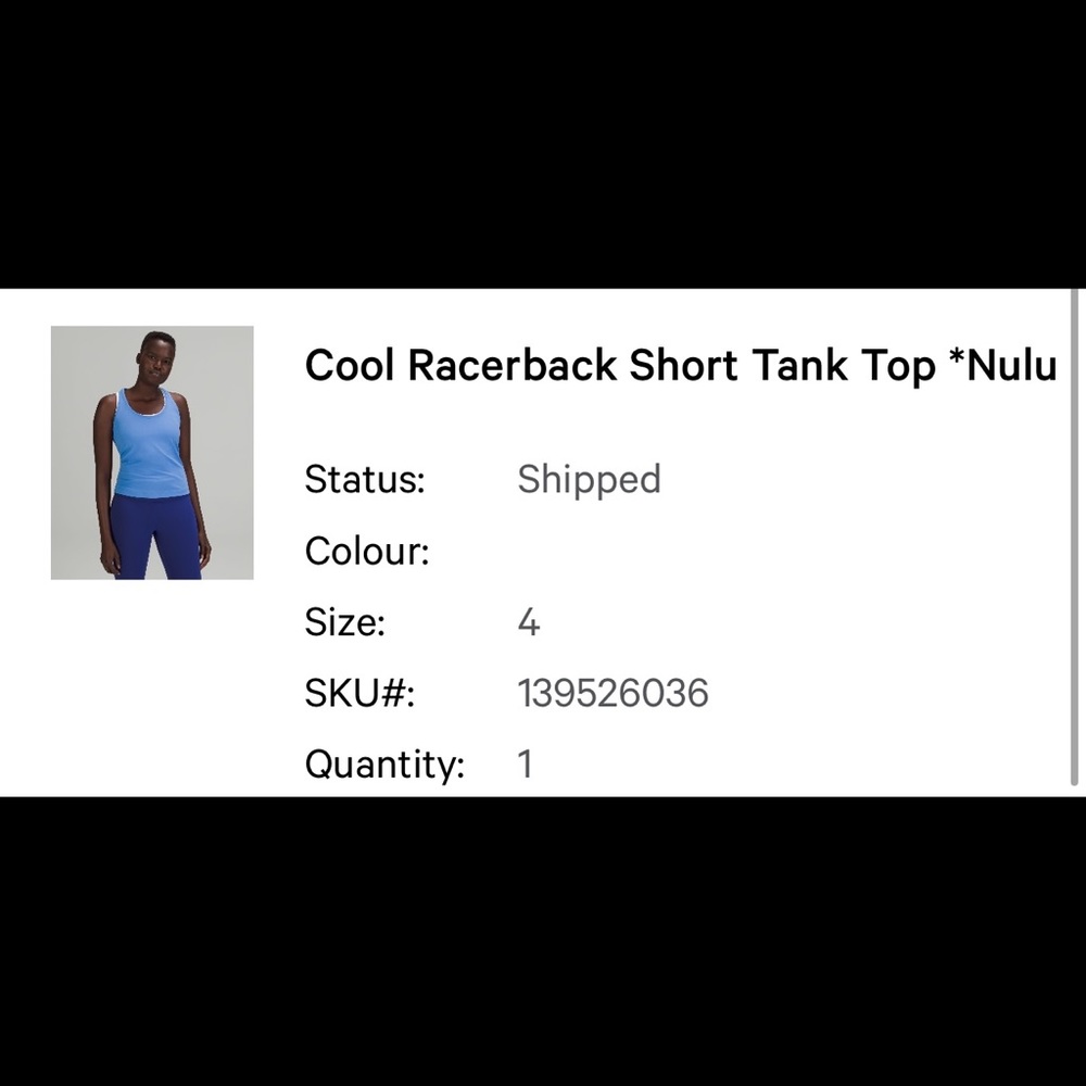 lululemon cool racerback short tank top - Picture 4 of 4